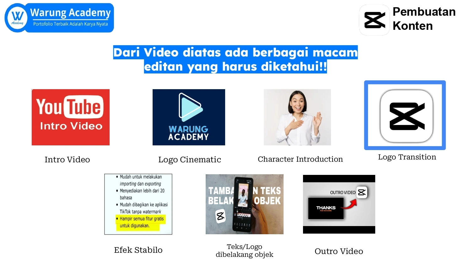 Part 5 Pelatihan Mengenal Capcut Membuat Logo Transition