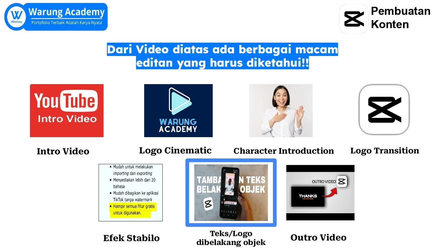 Part 7 Pelatihan Mengenal Capcut Membuat Objek dibelakang Objek